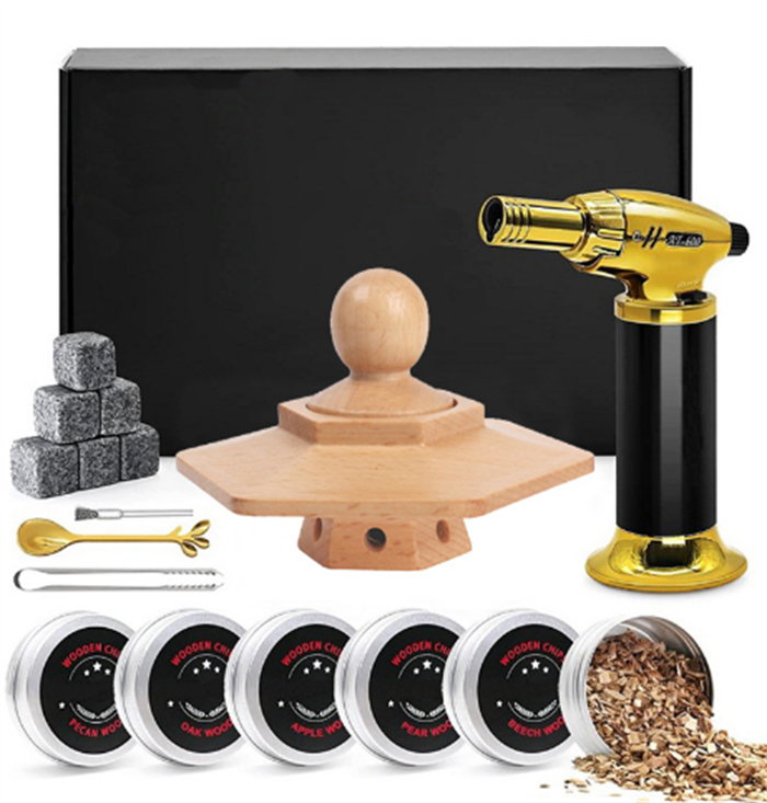 Wooden Bourbon Whiskey Smoker Infuser Kit.png